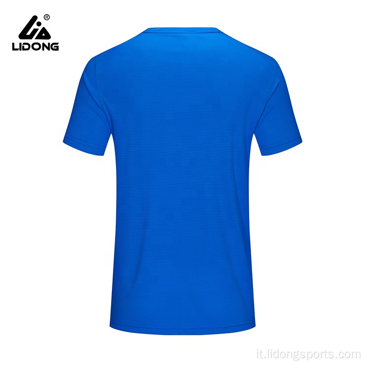 Outlet Quick Dry Sport Tshirt uomo vestiti in poliestere