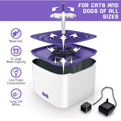 Cat Drinking Water Fountain with 3 Free Filters