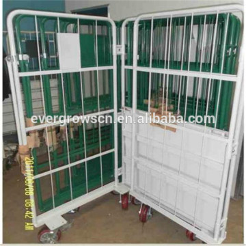 Rolling metal storage cage go kart roll cage for laundry room