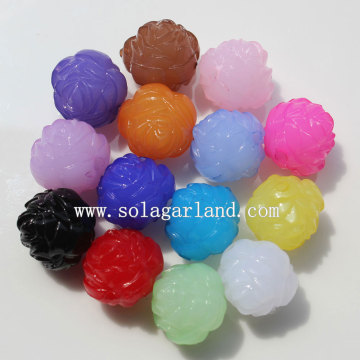 Online-Großhandel Jelly Acryl Rose Flower Beads in loser Schüttung