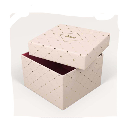 Emballage de boîte cadeau en or rose sur mesure