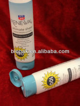 40 flip cap sunscreen lotion oval plastic tubes