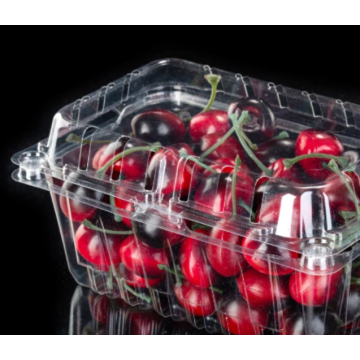 transparente Clamshell-Kunststoffverpackungsbox für Erdbeeren