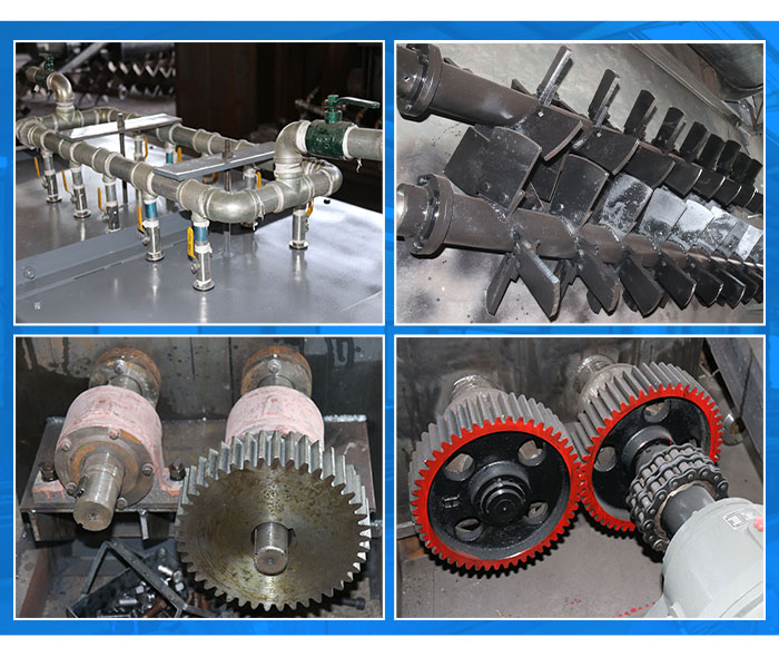 Double Shaft Two Screw Mixer Humidifier For Fly Ash Dust