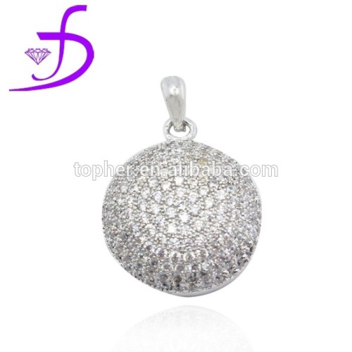 2015 shining steling silver crown pendant crown jewelry with CZ crown pendant