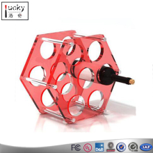 Fashion Acrylic Wine Rack 7 Bottle holder,Custom diamond Wine Stand