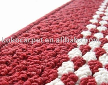 Machine tufted high&low loop PP rubber rugs