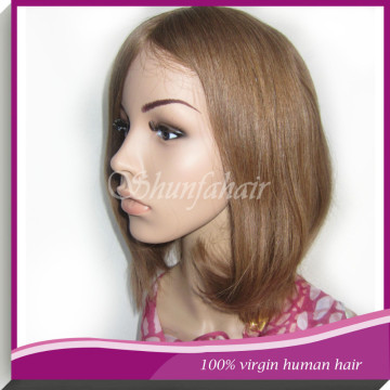 Brazilian hair full lace wig,5a grade virgin human hair,short blonde human hair full lace wig