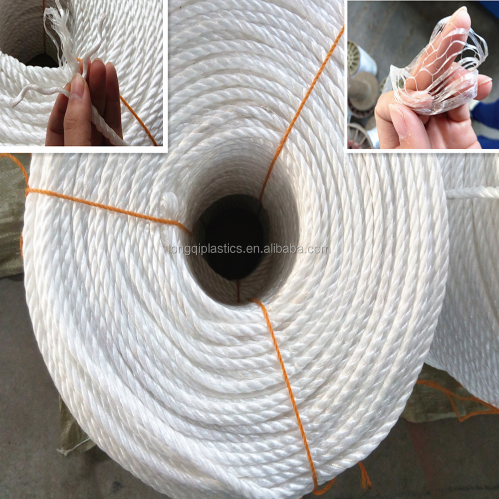 2mm,3mm ,4mm,5mm,6mm PP and polyethylene twisted monofilament rope in 100YD/200YD per coil