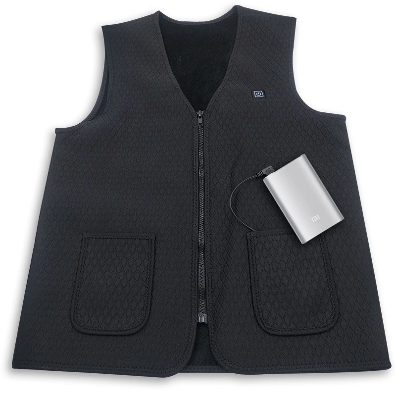 Unsex Winter Black Grey Health Care Keep Warm Heating Vest Heated Clothing for Men Women