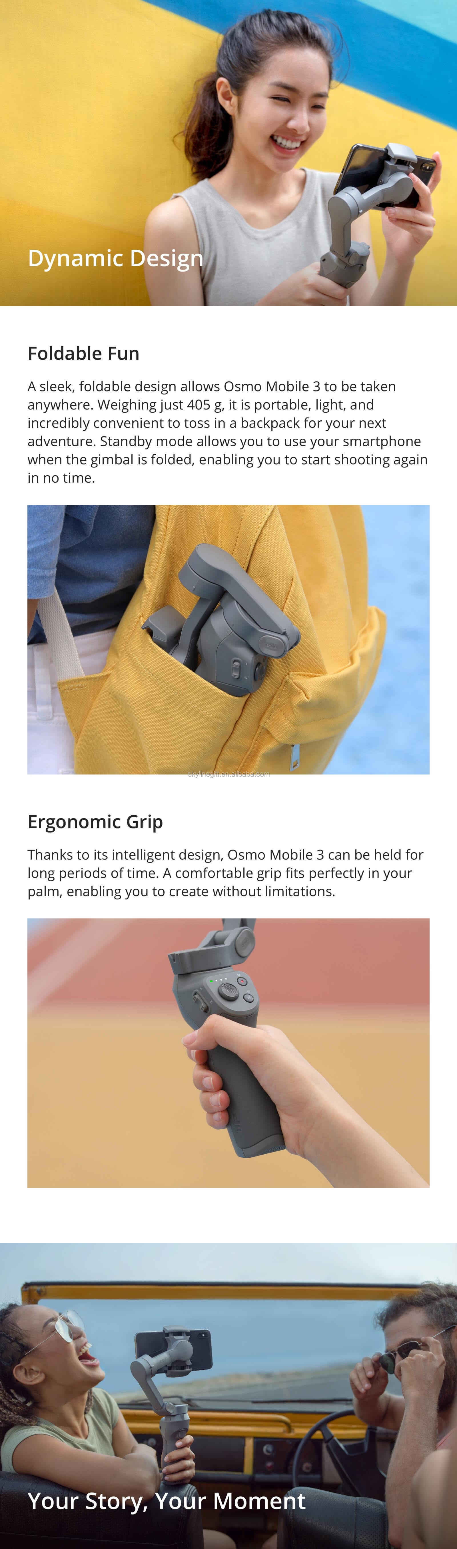 DJI Osmo mobile 3 foldable gimbal for smartphones
