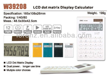 deli LCD dot matrix display calculator