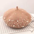 Little Pearl Pearl Wool Beret Vintage Woolen Fedora