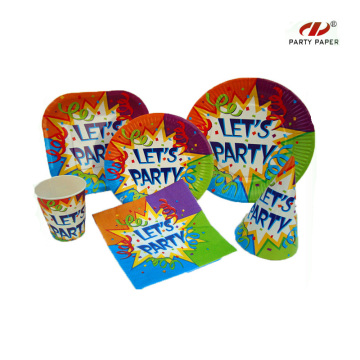 Wholesale Party Supplies Paper Tableware Set