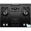 Elica Black Glass Finish 4 Burner Gas Hob