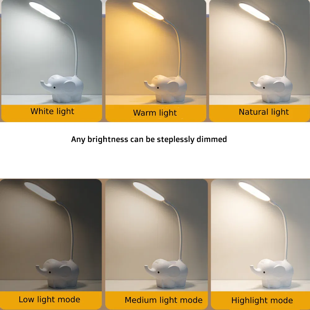Creative Elephant LED Table Lamp with Adjustable Color Temperature