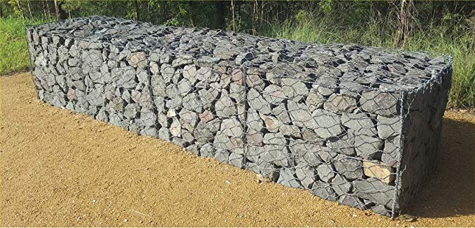 vidaXL Gabion Planter Galvanised Steel 180x90x100 cm Silver Garden Flower Bed