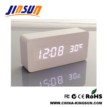 Fun White Led Bedside Alarm Clock