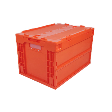 Plastic collapsible bulk orange folding box