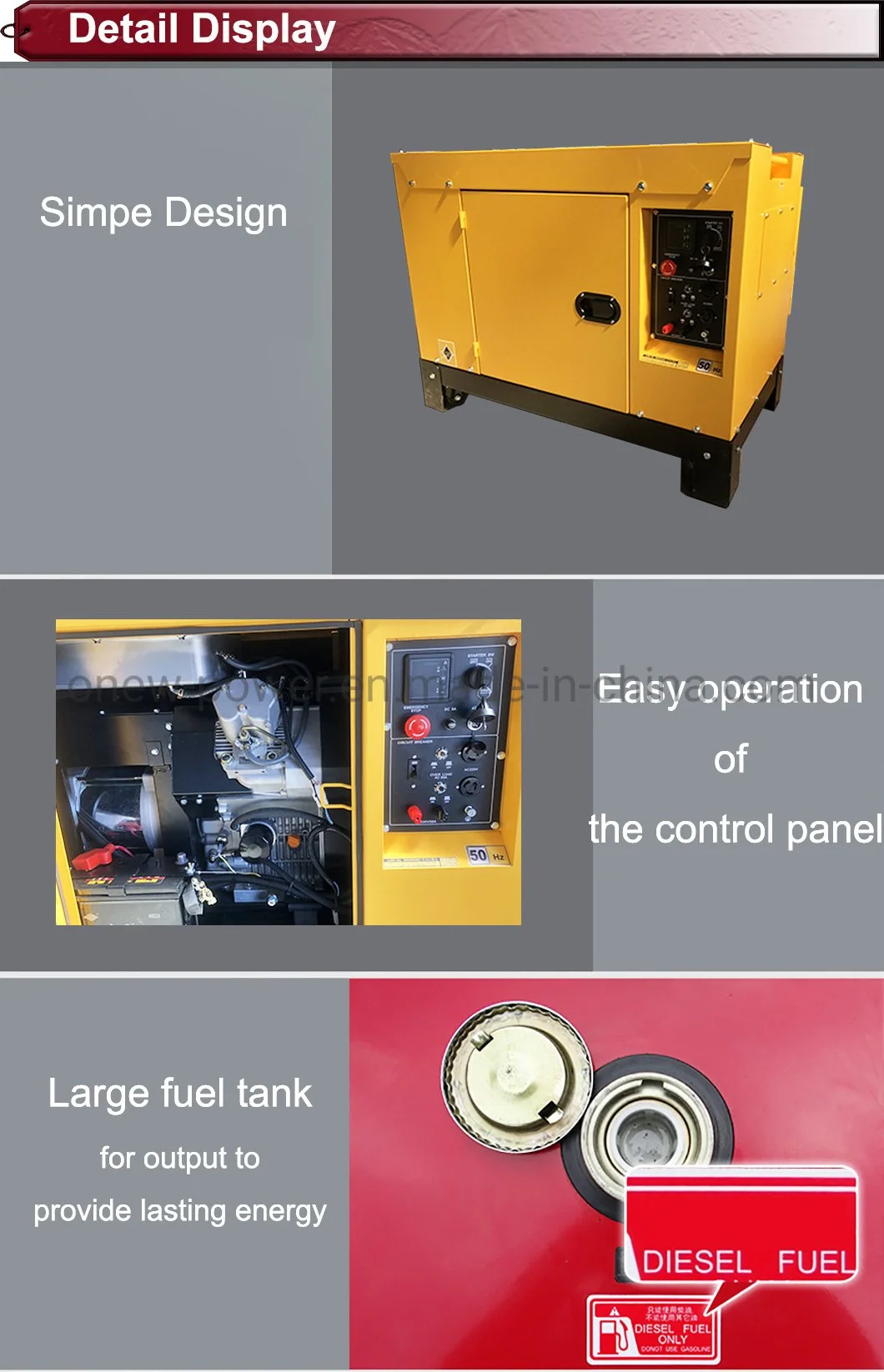 5.5 Kw 5.5kw Portable Small Size Diesel Generator Silented Performances Genset for Sale