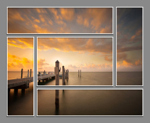 5 Panels Landscape Print Paintings