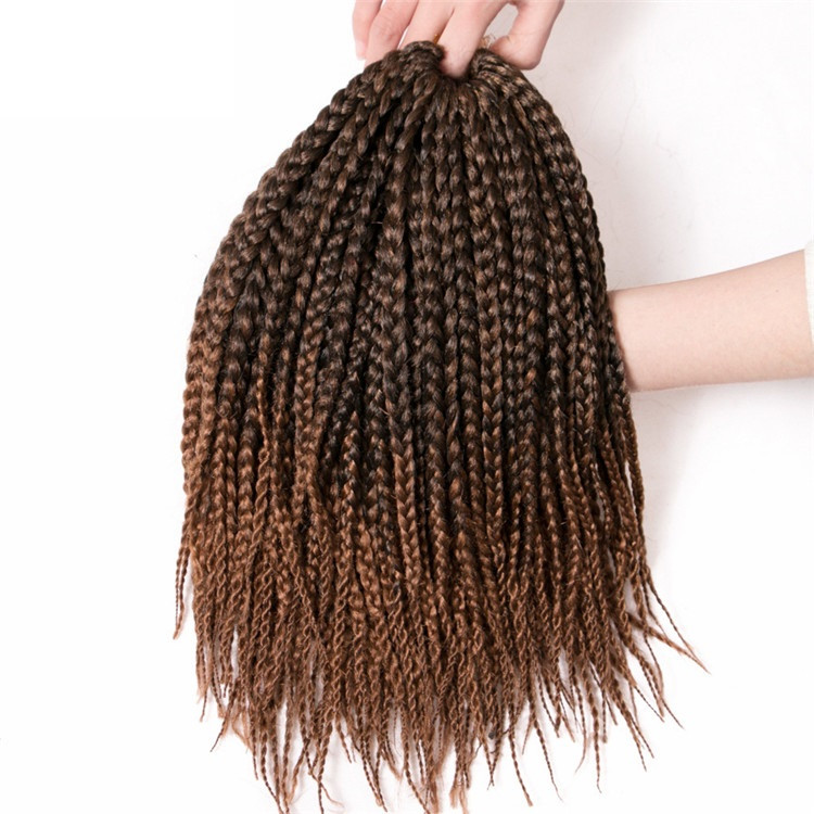 Protective Style Thick 3X Box Braids Pre Loop Crochet Braiding Hair Extension 14inch 18inch 22inch Medium braids