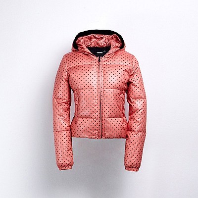 Ladies Sweat Polka DOT Slim Fit Short Down Jacket (AM124)