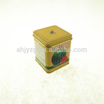 square metal tin packaging box