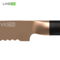 Rose Gold Titanium Bread Knife for Kitchen