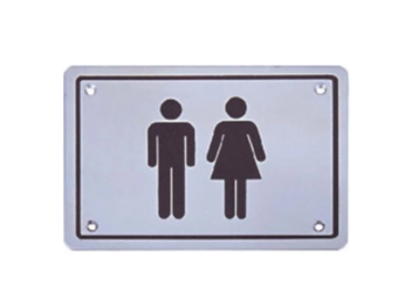Stainless Steel Toilet Sign durable