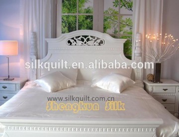 22mm Oeko--certification 100% charmeuse silk bed double quilt covers