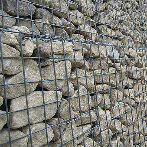 Panel de malla de alambre soldado para gaviones de piedra