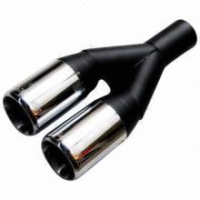 Universal weld-on tail pipes, black chrome