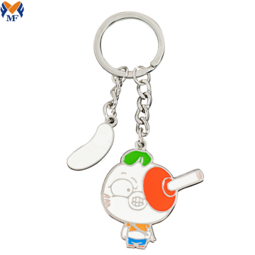 Metal Cute Animal Design French Bulldog Keychain