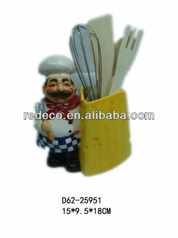 Ceramic kitchen utensil holder