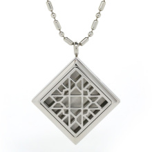 316L square locket pendant