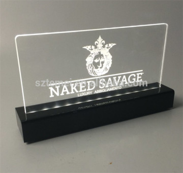 Custom engraved acrylic led sign