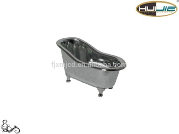Mini bathtub container , Silver color plastic bathtub shape container