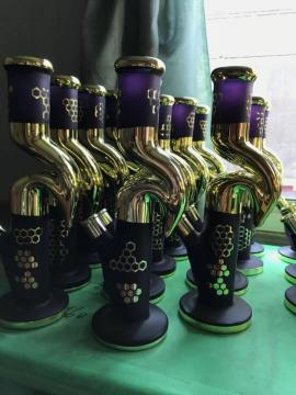 Newest Unique Olecranon Design Electroplating Glass bongs