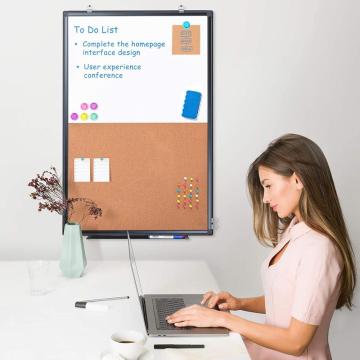 Magnetic WhiteBoard & Bulletin Cork Board with Frame