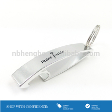 aluminum bright silver imprint logo bottle opener key chains
