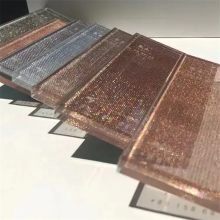 High Quality Custom Decorative Fabric Laminated Glass