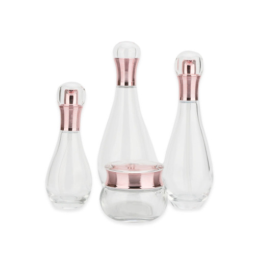 Bowling Shape Clear Glass Bottles