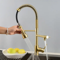 Brass Pull Down Sprayer Kitchen Faucet