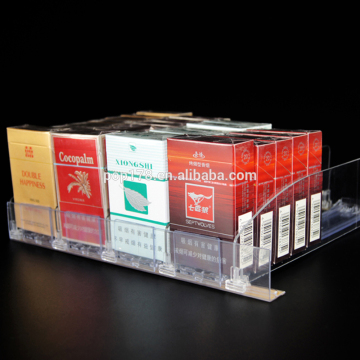 cigarette display rack shelf pusher and divider