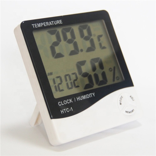 Hygrometer Thermo Thermometer Digital Dengan Jam Penggera