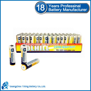 Um4 Super Heavy Duty battery r03 aaa 1 5v battery