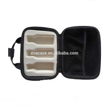 wine packing bag for three wine bottel with handle and zipper of custom eva wine case of hard eva wine box of eva hard wine bag