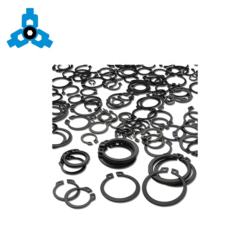 DIN471 Retaining Washer Ring Circlips Black Carbon Steel For Shaft OEM Stock Support