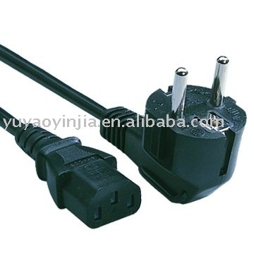 AC power cords/ Power supply cords/ European Schuko power cords ( Europen plug CEE7/7 Right angel)